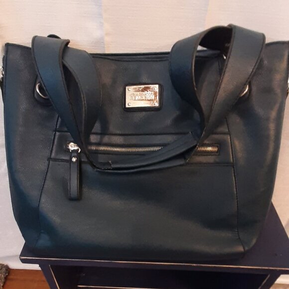Kenneth Cole Reaction Handbags - Kenneth Cole Reaction Vintage Tote/Laptop Bag Blue Leather